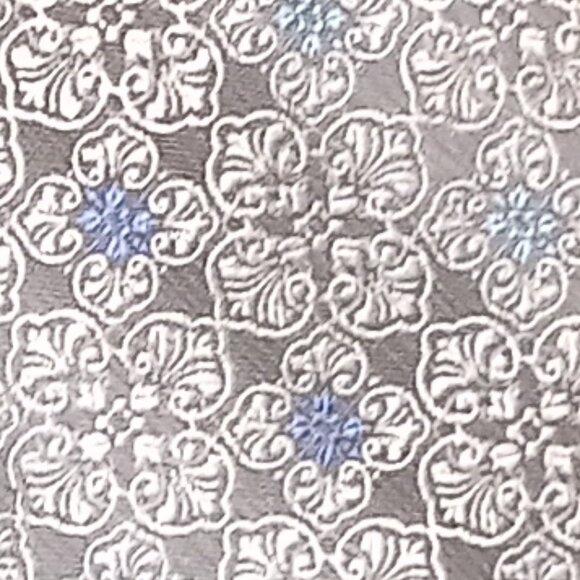 ALBERTO ZERRA SILVER BLUE HANDMADE SILK TIE LUXURY - Picture 5 of 5